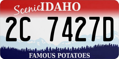 ID license plate 2C7427D