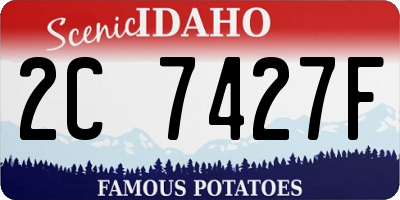 ID license plate 2C7427F