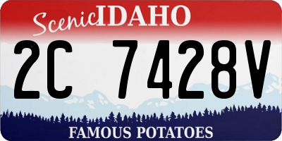 ID license plate 2C7428V