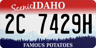 ID license plate 2C7429H