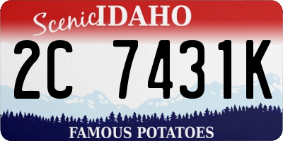 ID license plate 2C7431K