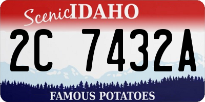 ID license plate 2C7432A