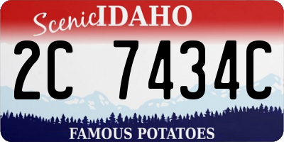 ID license plate 2C7434C