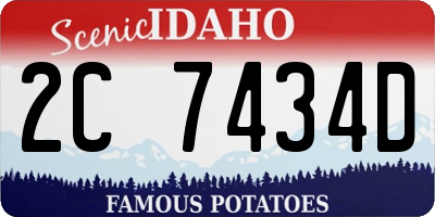 ID license plate 2C7434D