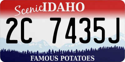 ID license plate 2C7435J