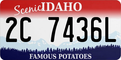 ID license plate 2C7436L