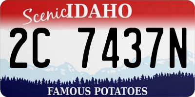 ID license plate 2C7437N