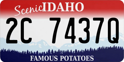 ID license plate 2C7437Q