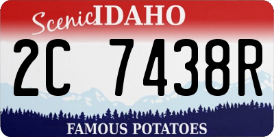 ID license plate 2C7438R