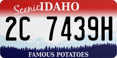 ID license plate 2C7439H