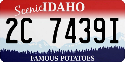ID license plate 2C7439I