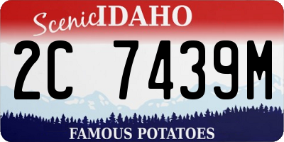 ID license plate 2C7439M