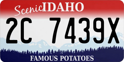 ID license plate 2C7439X