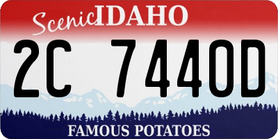 ID license plate 2C7440D