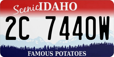 ID license plate 2C7440W