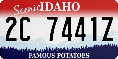 ID license plate 2C7441Z