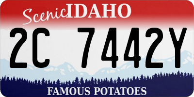 ID license plate 2C7442Y