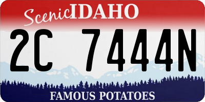 ID license plate 2C7444N