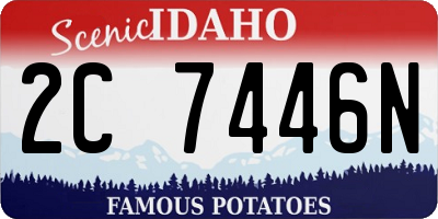 ID license plate 2C7446N