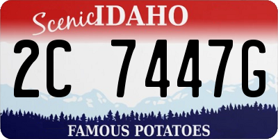 ID license plate 2C7447G