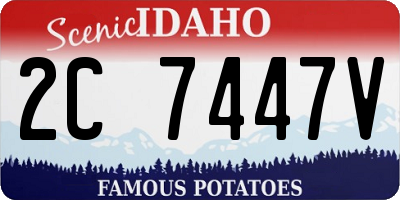 ID license plate 2C7447V
