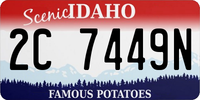 ID license plate 2C7449N