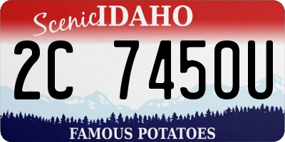 ID license plate 2C7450U