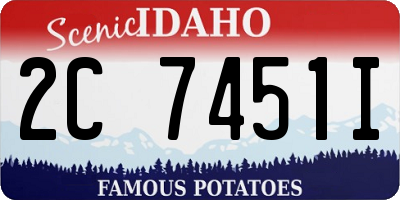 ID license plate 2C7451I