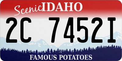 ID license plate 2C7452I
