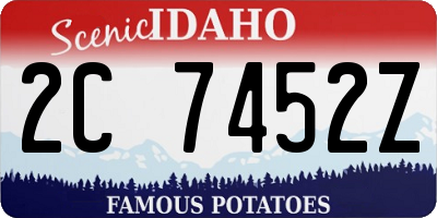 ID license plate 2C7452Z