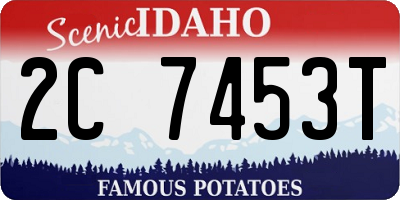 ID license plate 2C7453T