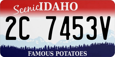 ID license plate 2C7453V