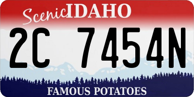 ID license plate 2C7454N