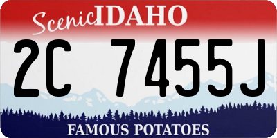 ID license plate 2C7455J