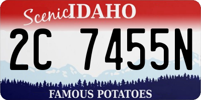 ID license plate 2C7455N