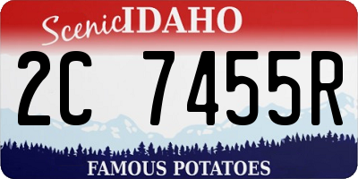 ID license plate 2C7455R