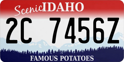 ID license plate 2C7456Z