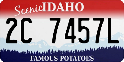 ID license plate 2C7457L