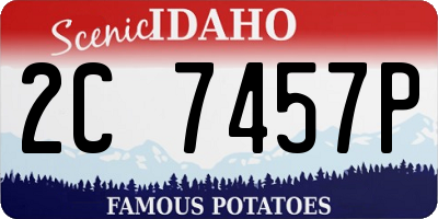 ID license plate 2C7457P