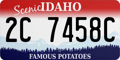 ID license plate 2C7458C