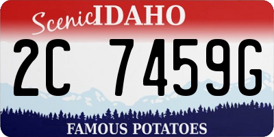 ID license plate 2C7459G