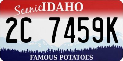 ID license plate 2C7459K