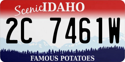 ID license plate 2C7461W