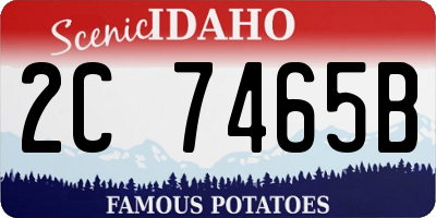 ID license plate 2C7465B