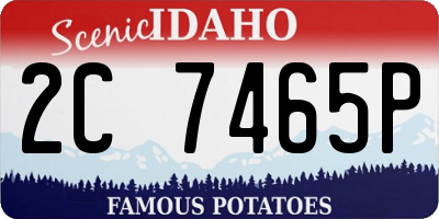 ID license plate 2C7465P
