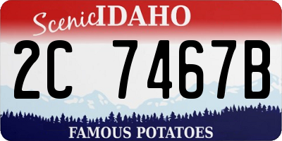 ID license plate 2C7467B