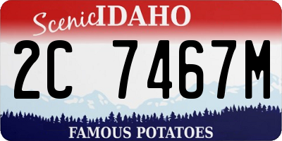 ID license plate 2C7467M