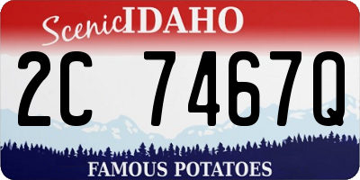 ID license plate 2C7467Q