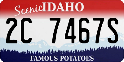 ID license plate 2C7467S