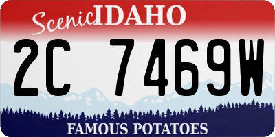 ID license plate 2C7469W